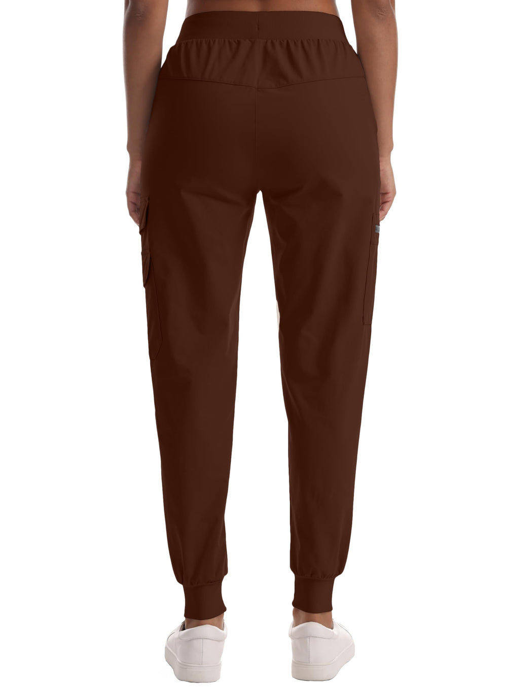 Zsenoxaxi coffee joggers worn by model, ready for travel and outdoor adventures
