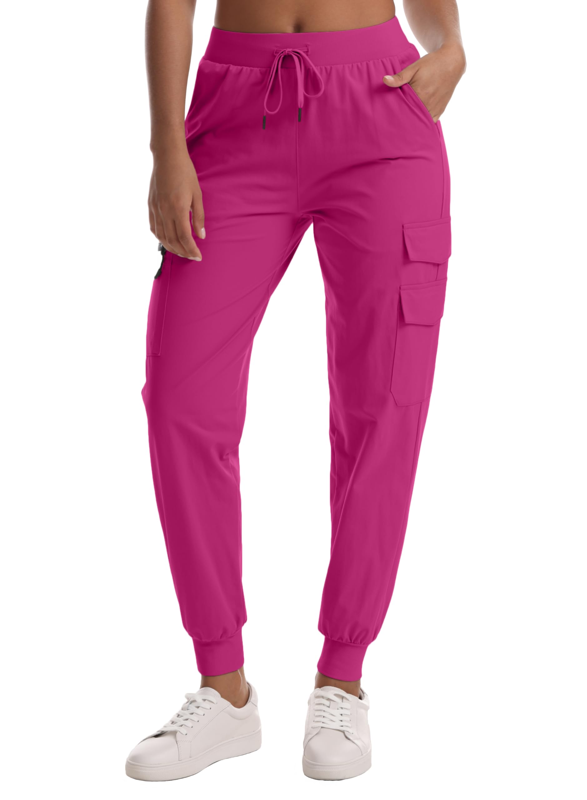 Zsenoxaxi cargo joggers front view, lightweight quick-dry for all-season wear.