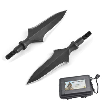 ZSHJGJR 200 grain broadheads close-up, solid metal tip for precise hunting performance.