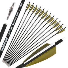 ZSHJGJR 30inch olive green carbon arrow shaft for precise target practice