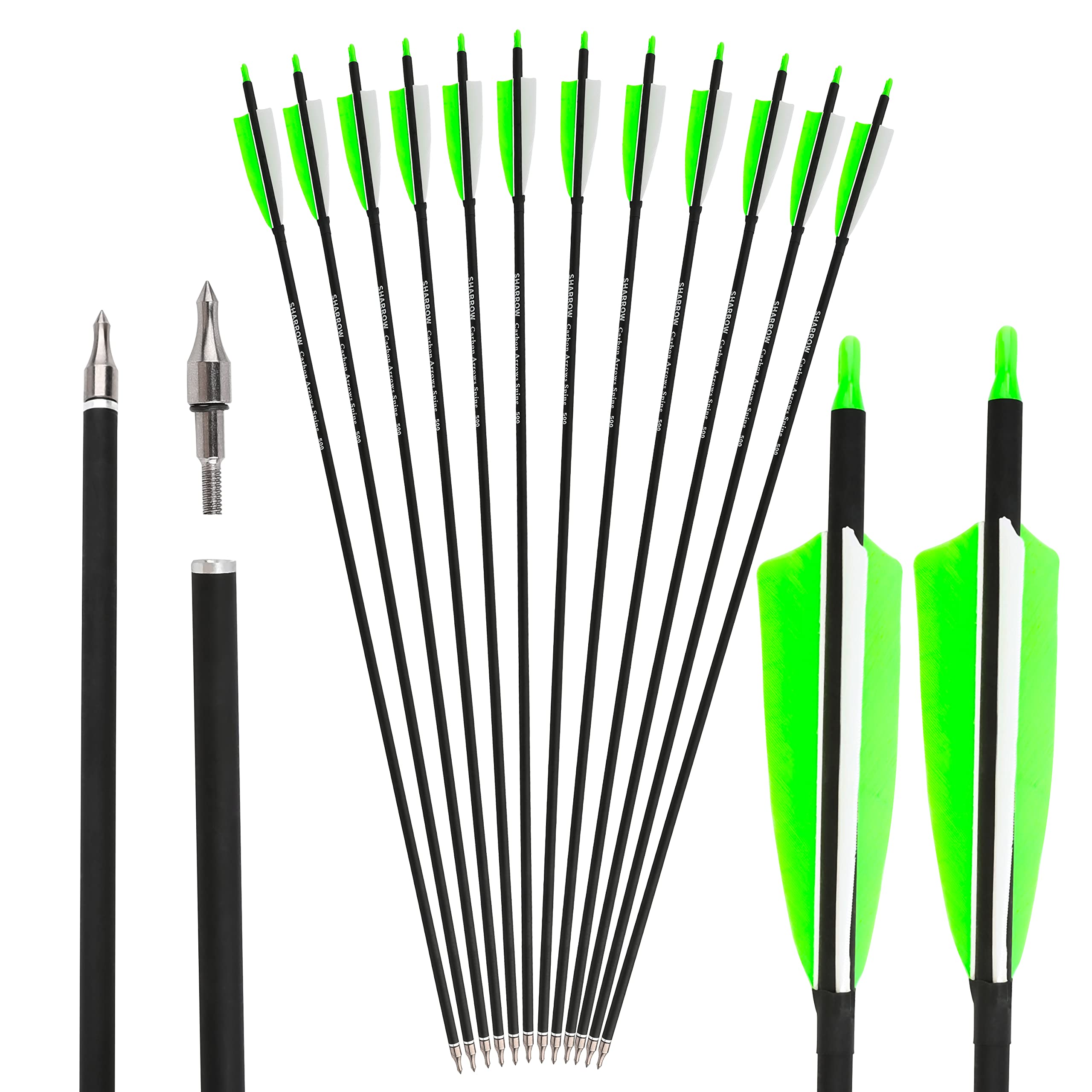 ZSHJGJR 30-inch fluorescent-green arrows for precision practice.