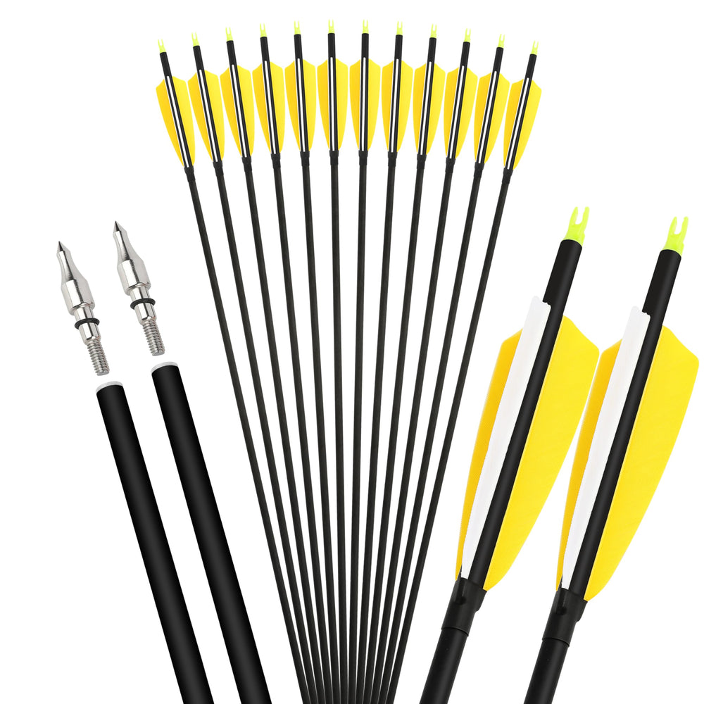 ZSHJGJR 30 inch archery arrow with carbon shaft for precise hunting shots.
