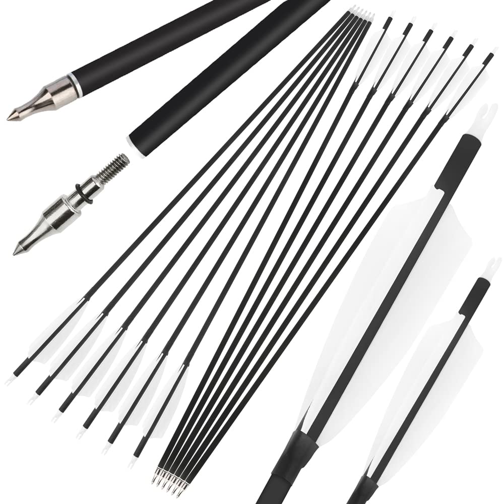 ZSHJGJR 30-inch carbon arrows with 500 spine for stable flight