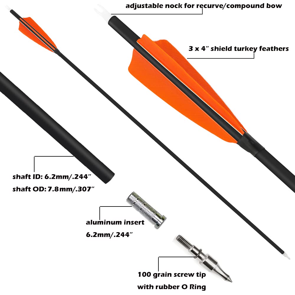 ZSHJGJR 500 spine carbon arrows ensure stable flight across bows
