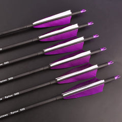 ZSHJGJR arrow spine 500 carbon for consistent flight on various bows.