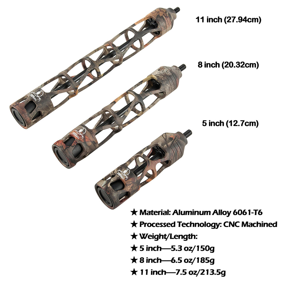 ZSHJGJR archery bow stabilizer CNC-machined detail emphasizes precision and durable construction for reliability.