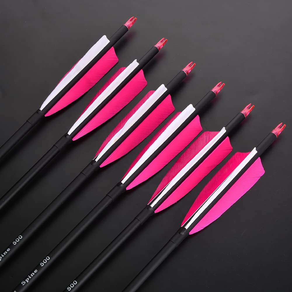 ZSHJGJR pink spine arrow provides stable flight for versatile bow types.
