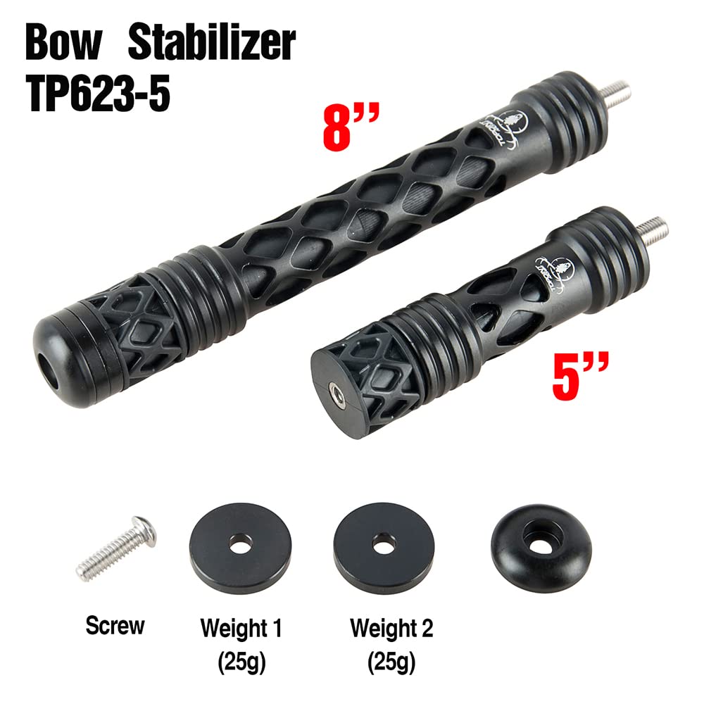 ZSHJGJR archery stabilizer 5inch black compact balance for precise aiming.