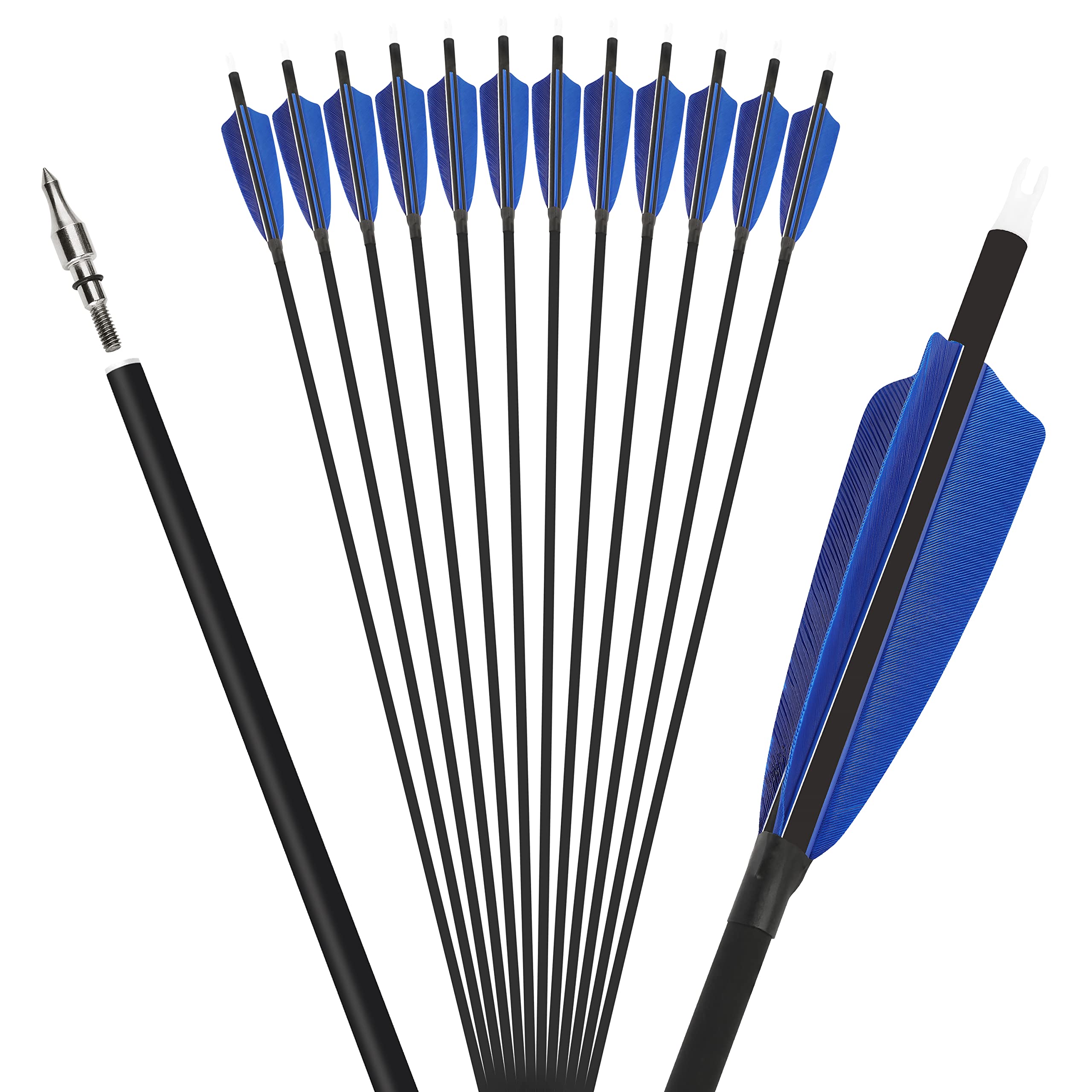 ZSHJGJR 30 inch carbon arrow shaft with precise 7.8 mm OD and 6.2 mm ID.