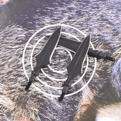 ZSHJGJR traditional broadheads mounted on a bow for field use.