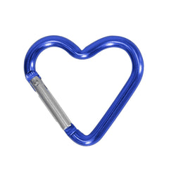 ZSYTF heart shaped carabiner clip blue, durable and lightweight for outdoor use.