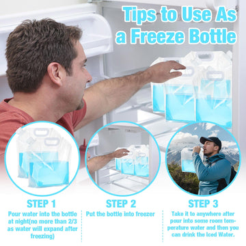 Zubebe freezable water bag keeps liquids cold during trips.