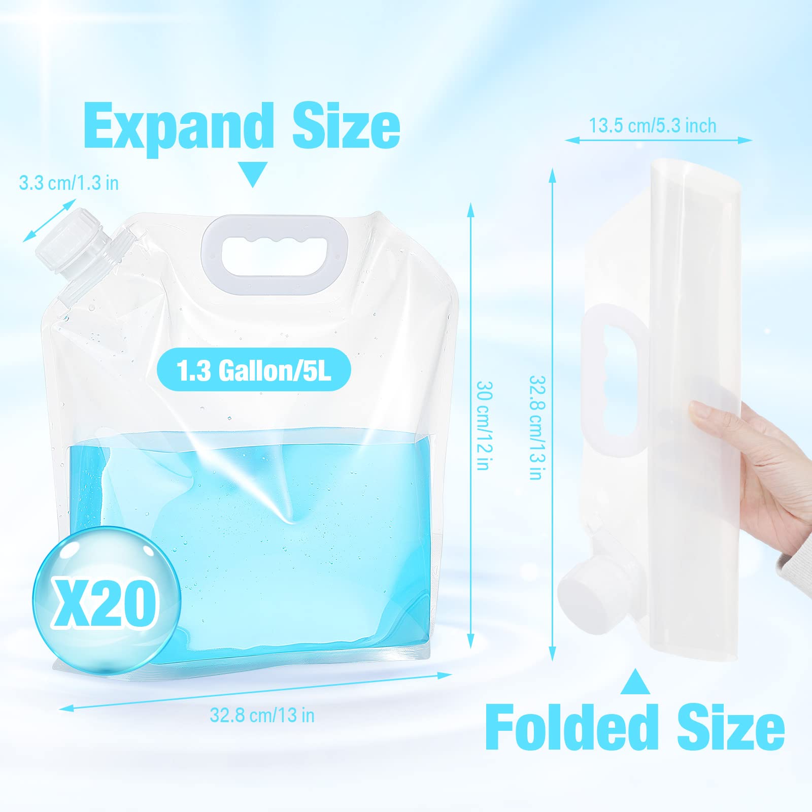 Zubebe water bag top mosaic handle for secure carrying.