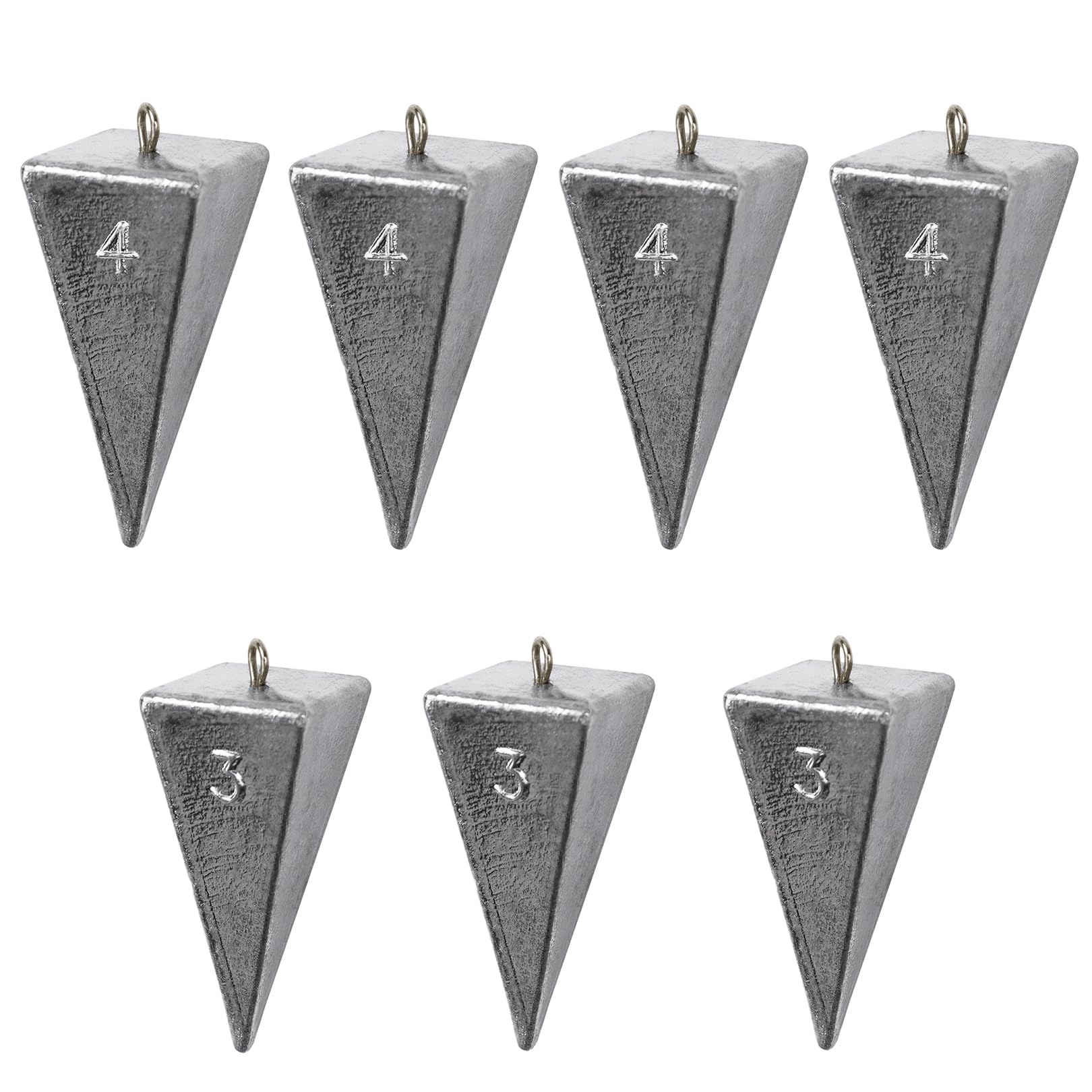 Zuiwan 4oz pyramid fishing weights - 4 pieces