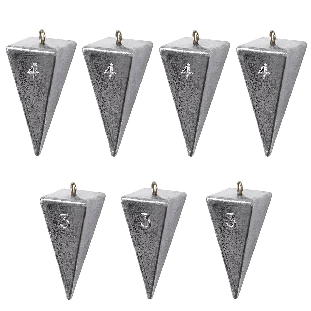 Zuiwan 4oz pyramid fishing weights - 4 pieces