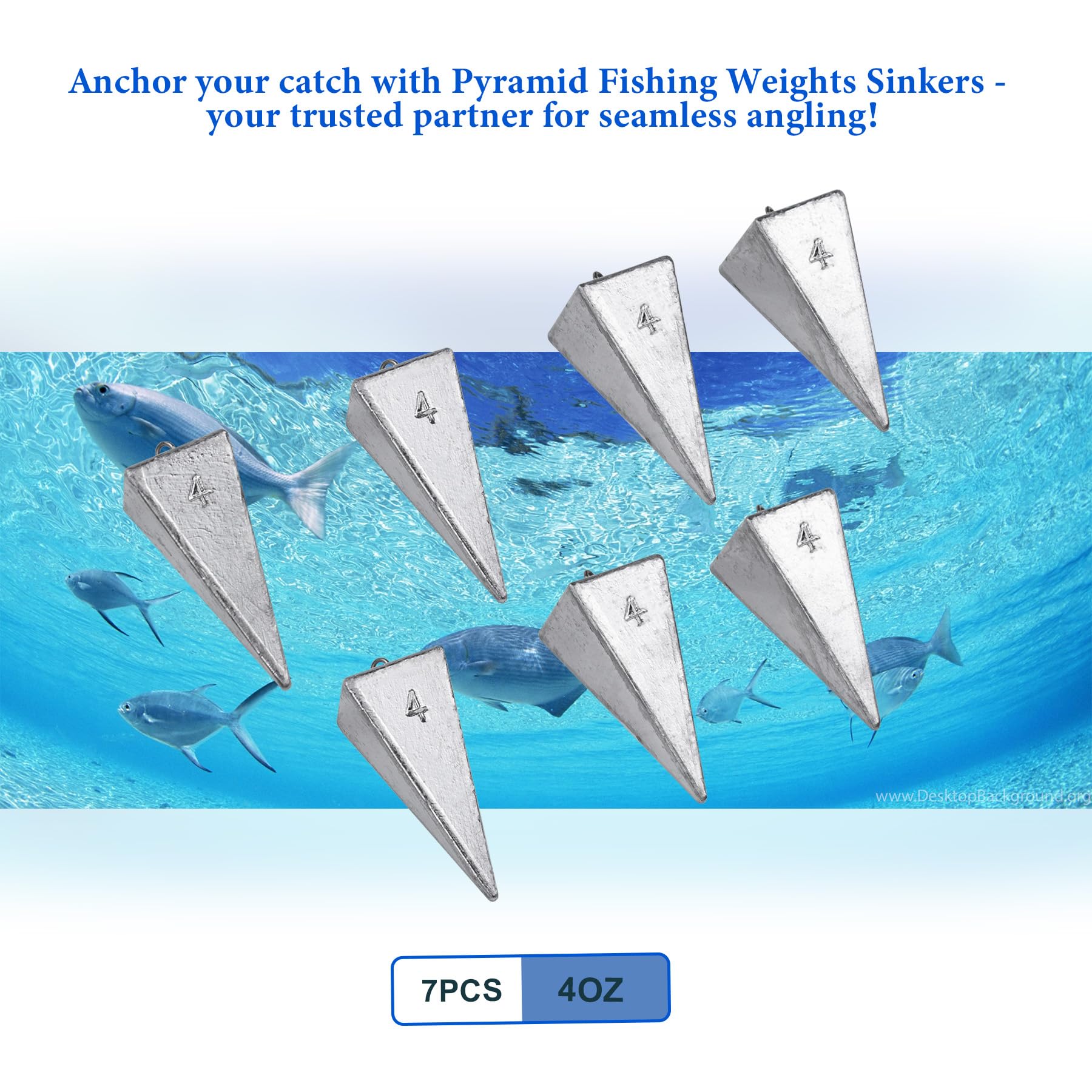 High-density lead pyramid weights for pier fishing