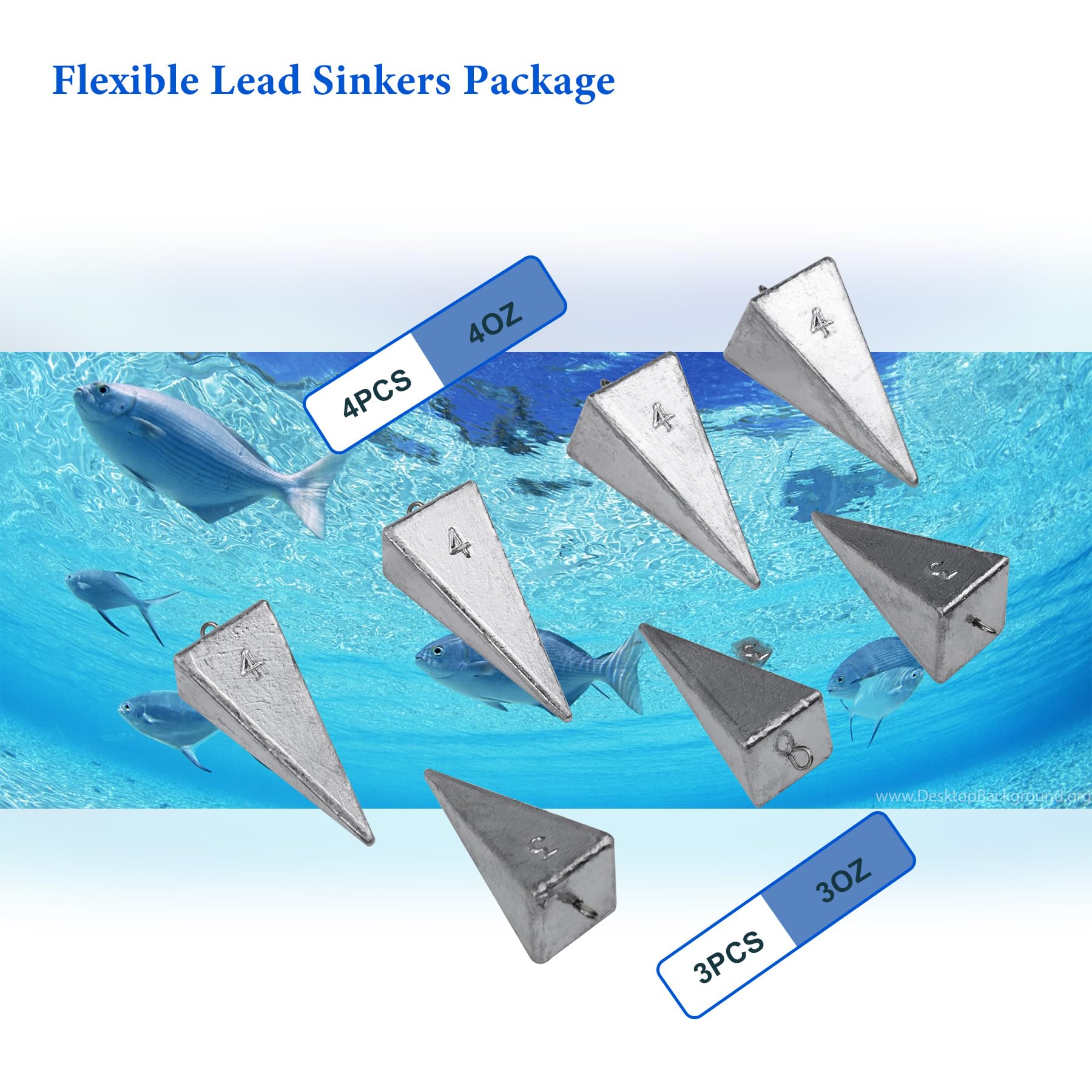 Pyramid fishing weights for surf and pier fishing