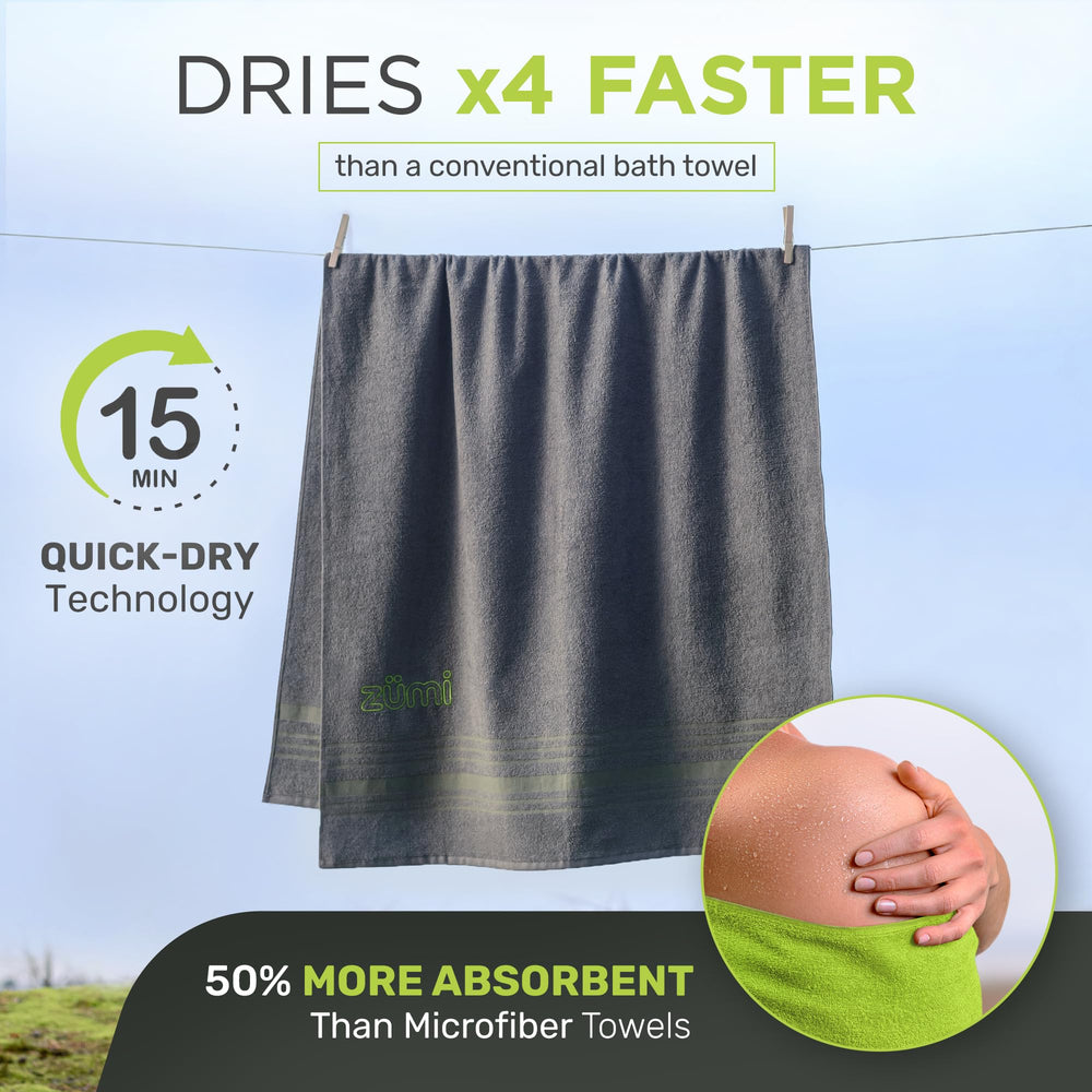 Zumi odor-resistance design helps prevent lingering damp smell.