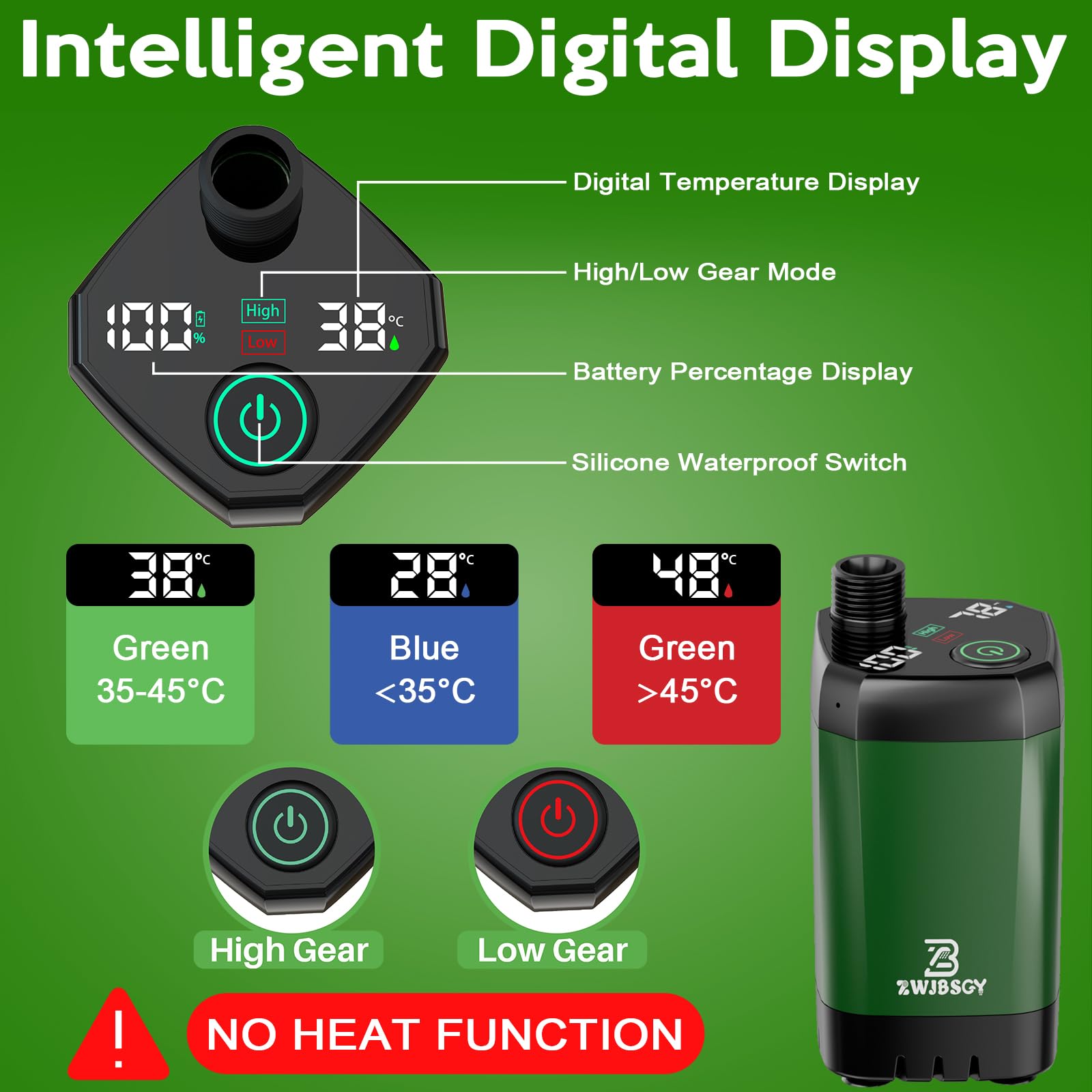 ZWJBSGY adjustable flow enables water-saving comfort outdoors.