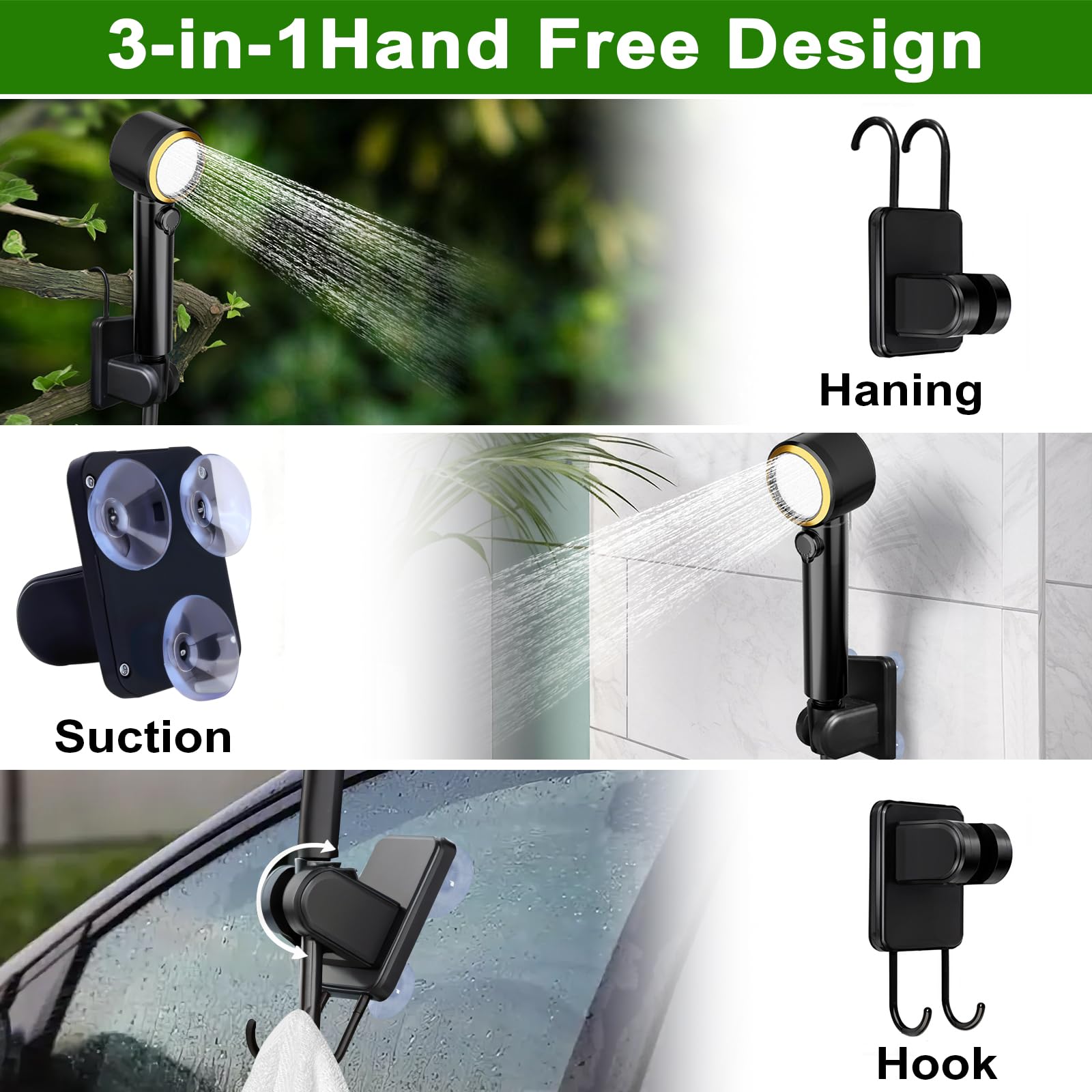 ZWJBSGY quiet motor ensures peaceful mornings at the campsite during showers.