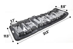 Pouch opened to reveal 10 clear compartments