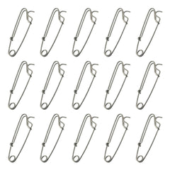 ZYAMY 15pcs stainless steel tackle clips 8x2cm – front view