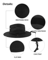 Side view highlighting the 7 cm wide brim