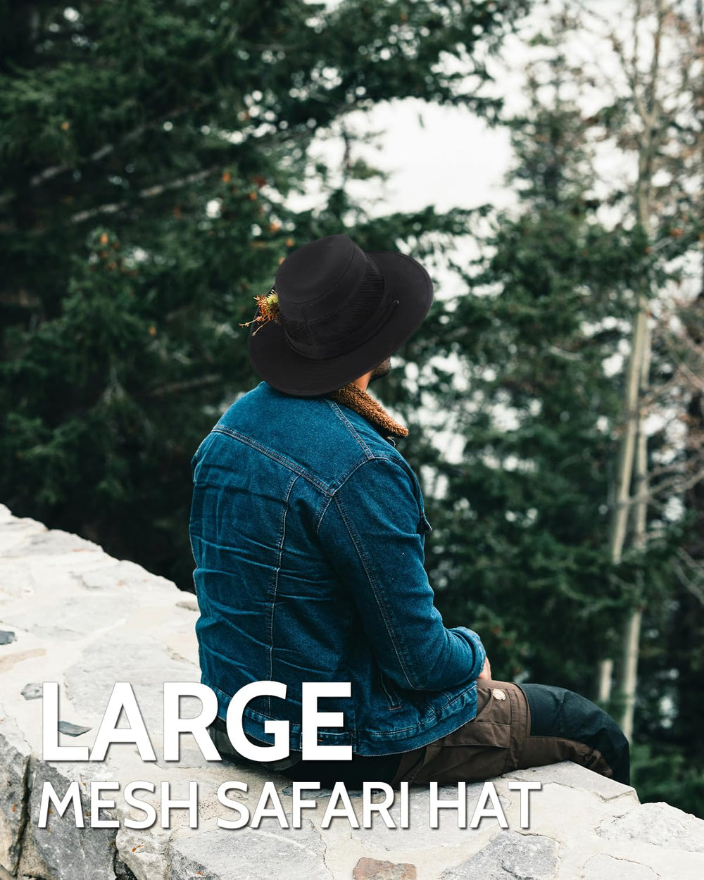 Outdoor use: hat worn during hiking and fishing