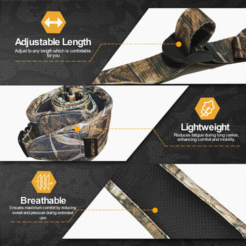 Zylora Crossbow Sling anti-slip texture prevents slipping from shoulder.