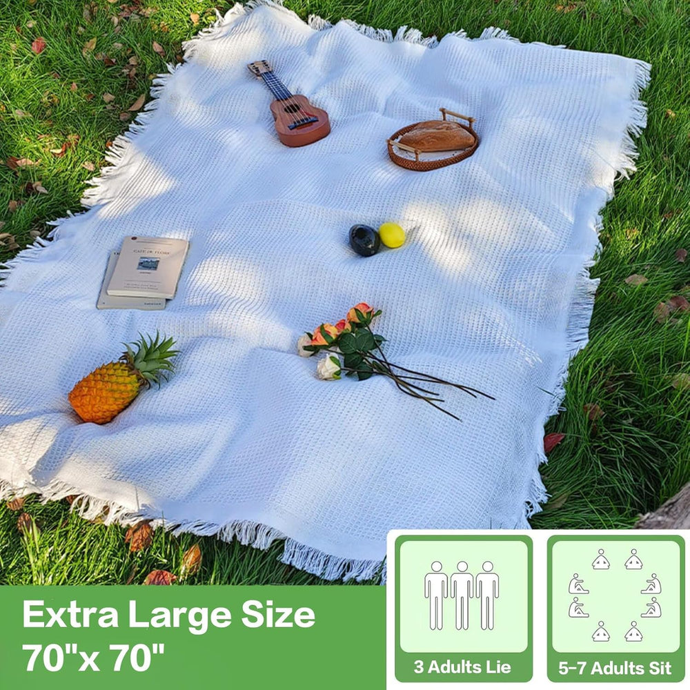Zyntrytong picnic blanket available in cream, white, khaki colors
