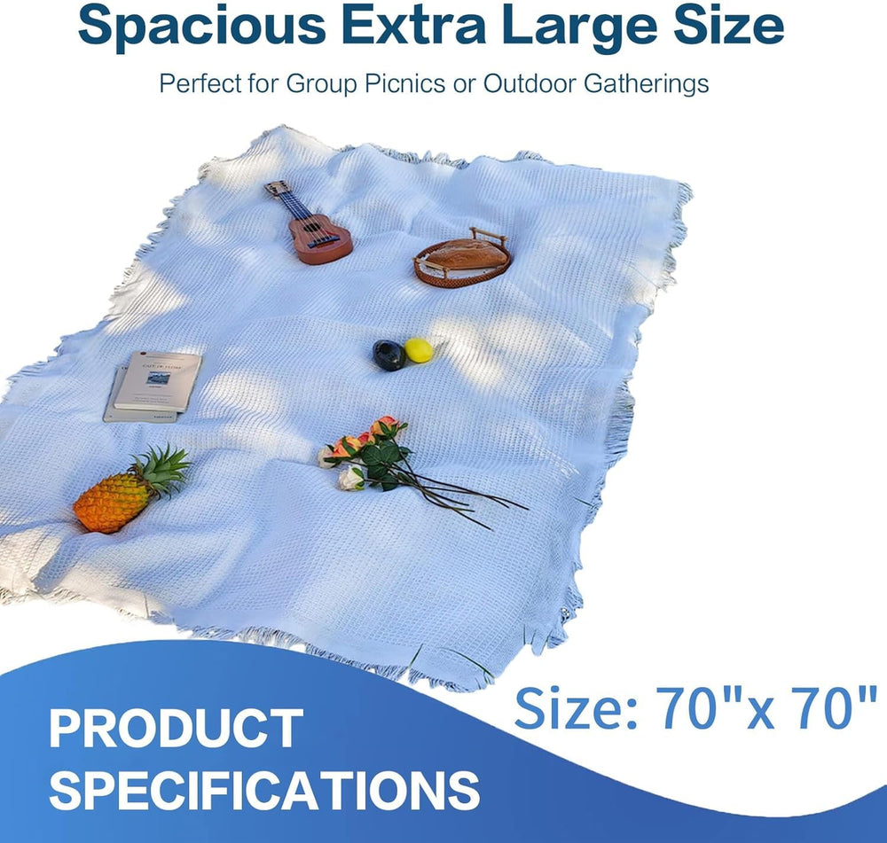 Zyntrytong picnic blanket folded compact with Velcro strap