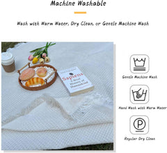 Zyntrytong picnic blanket in washing machine demonstrating easy cleaning