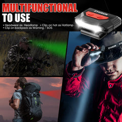 Zyusun motion sensor cap light activates with a wave for hands-free use.