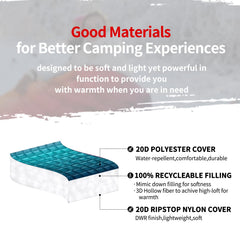 zzlamb camping blanket fabric highlights water-repellent and wind-shielding protection