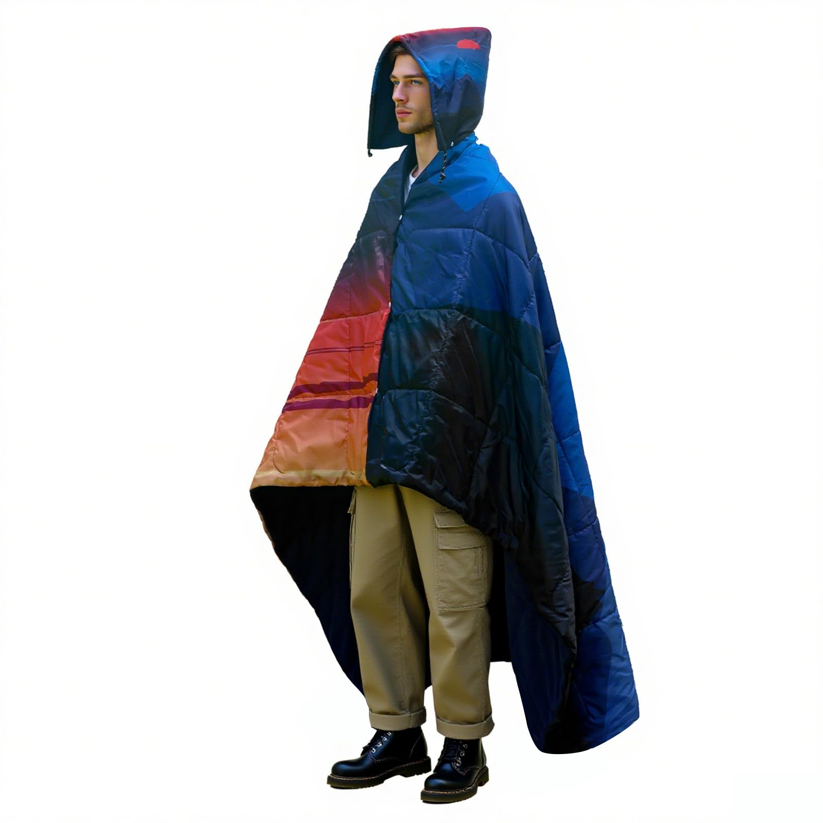 zzlamb hooded stadium blanket beach picnic use supports sun shade and warmth
