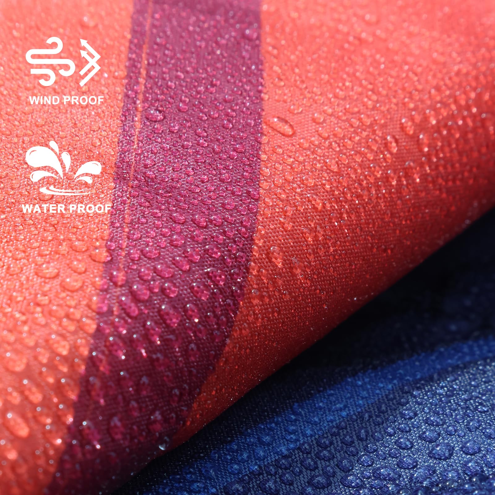 zzlamb hooded stadium blanket folded for compact storage and easy travel