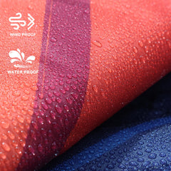 zzlamb hooded stadium blanket folded for compact storage and easy travel