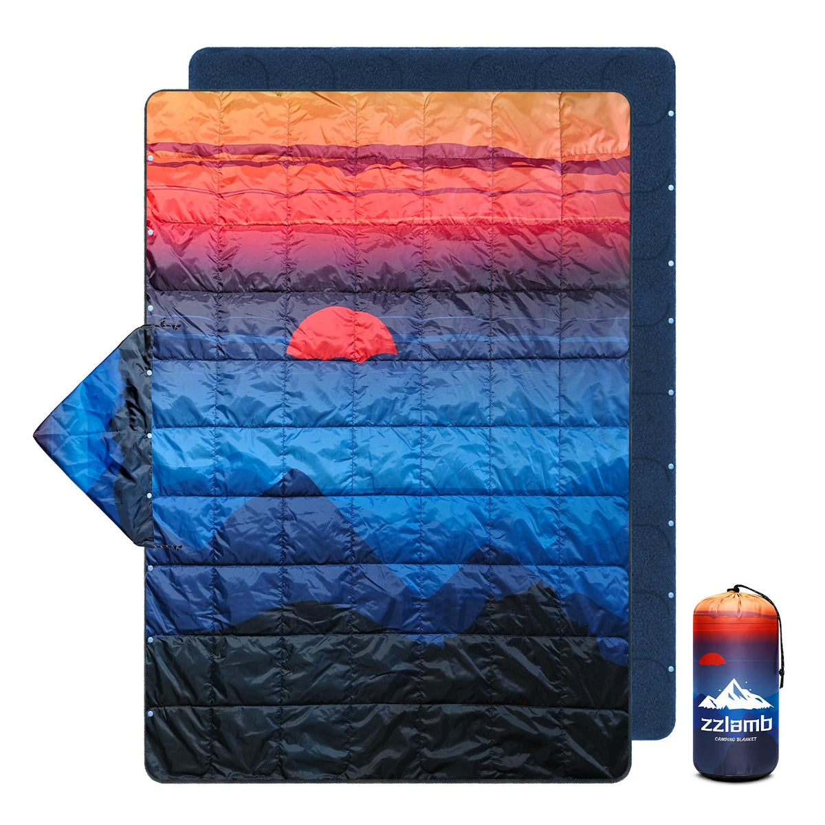 zzlamb hooded stadium blanket view shows cozy hood for on-the-go warmth at games