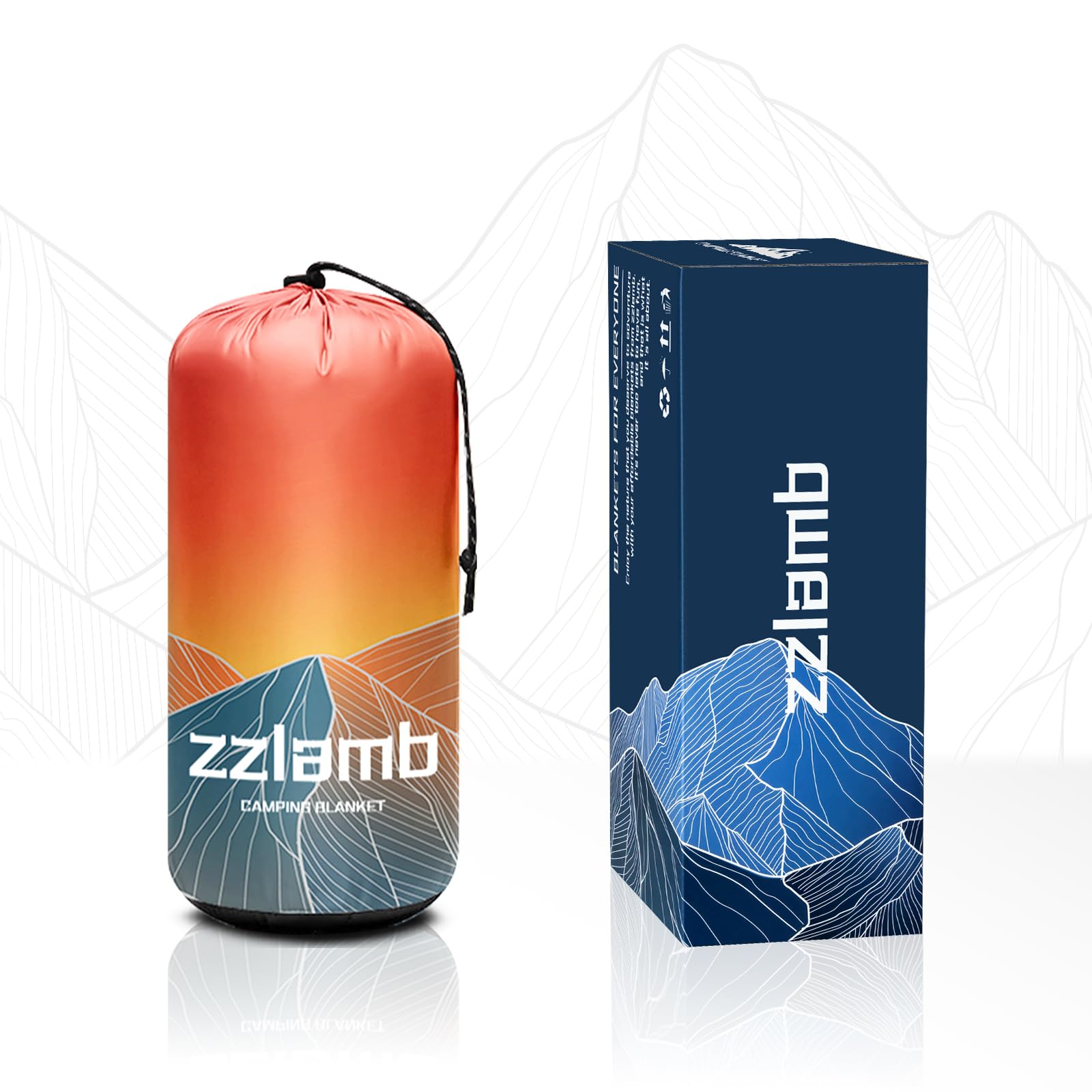 zzlamb Puffy Camping Blanket shows heat-retention for cozy nighttime camping experiences.
